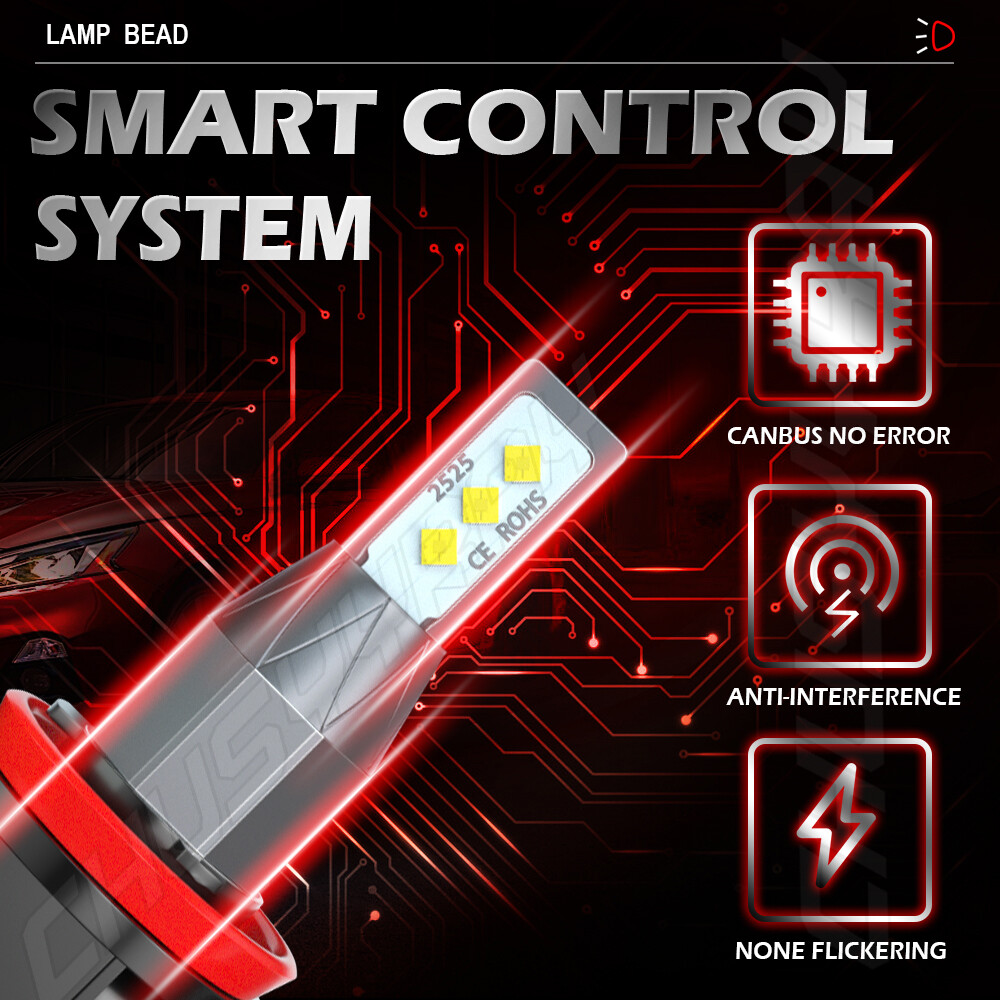 H9/H11 LED Headlight Bulbs High/Low Beam For Kawasaki ZX10r Ninja 2007 2008 2009