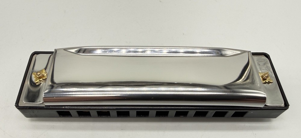 Ten Hole Harmonica with Case & Instructions