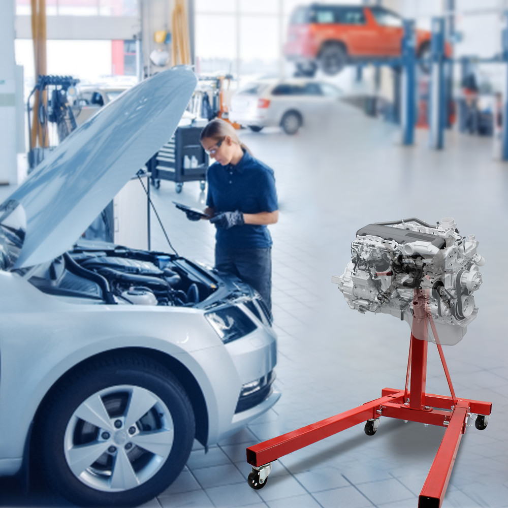 2000 LBS Folding Engine StandVehicle Engine Block Stand 360Degree Head