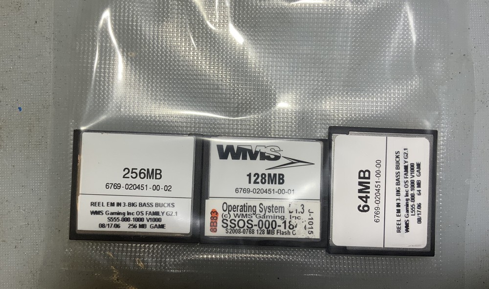 WMS WILLIAMS BB1 SLOT MACHINE SOFTWARE SET - REEL’EM IN - TSE NEEDED