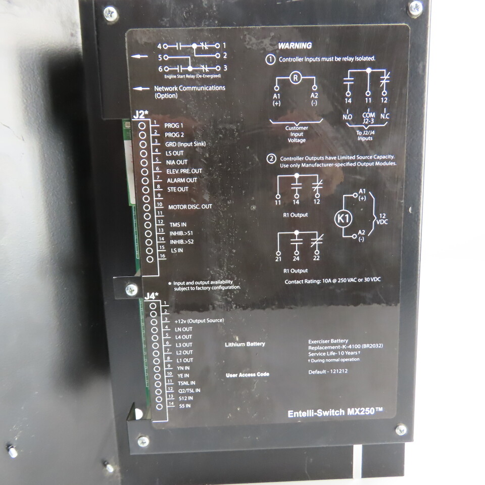 GE Zenith 50P-1161 Entelli-Switch MX250 Automatic Transfer Switch Controller