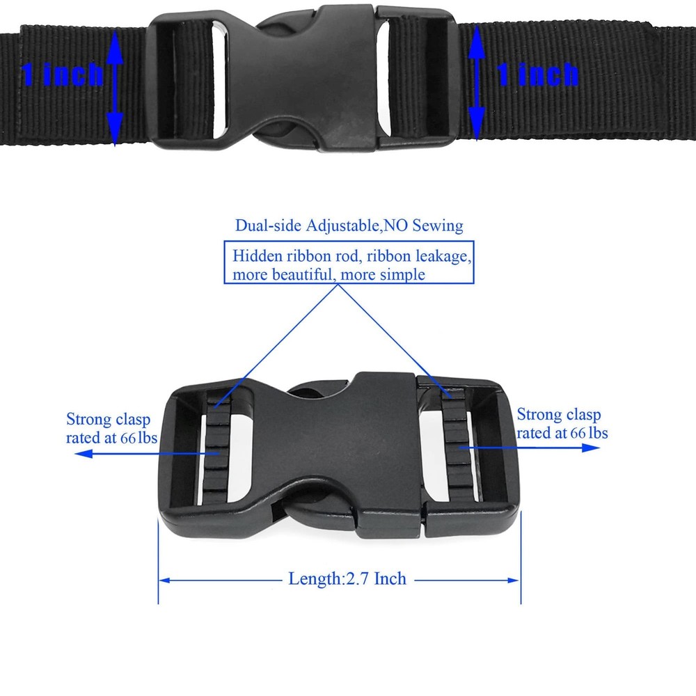 Buckle for 1″/1.5‘’/2‘’Webbing, Side Release Buckl