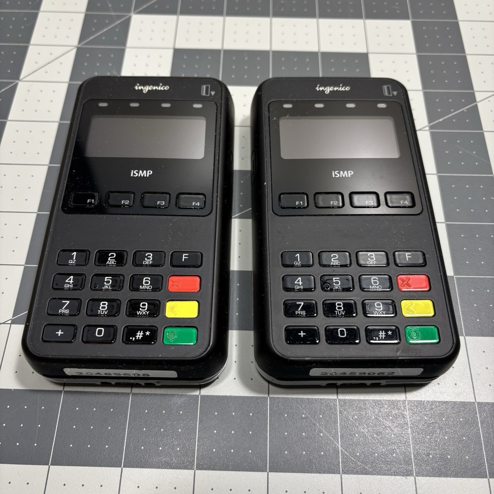 Ingenico iSMP Credit Card Reader Lot 4 Function Buttons PIN Numbers Swipe Insert