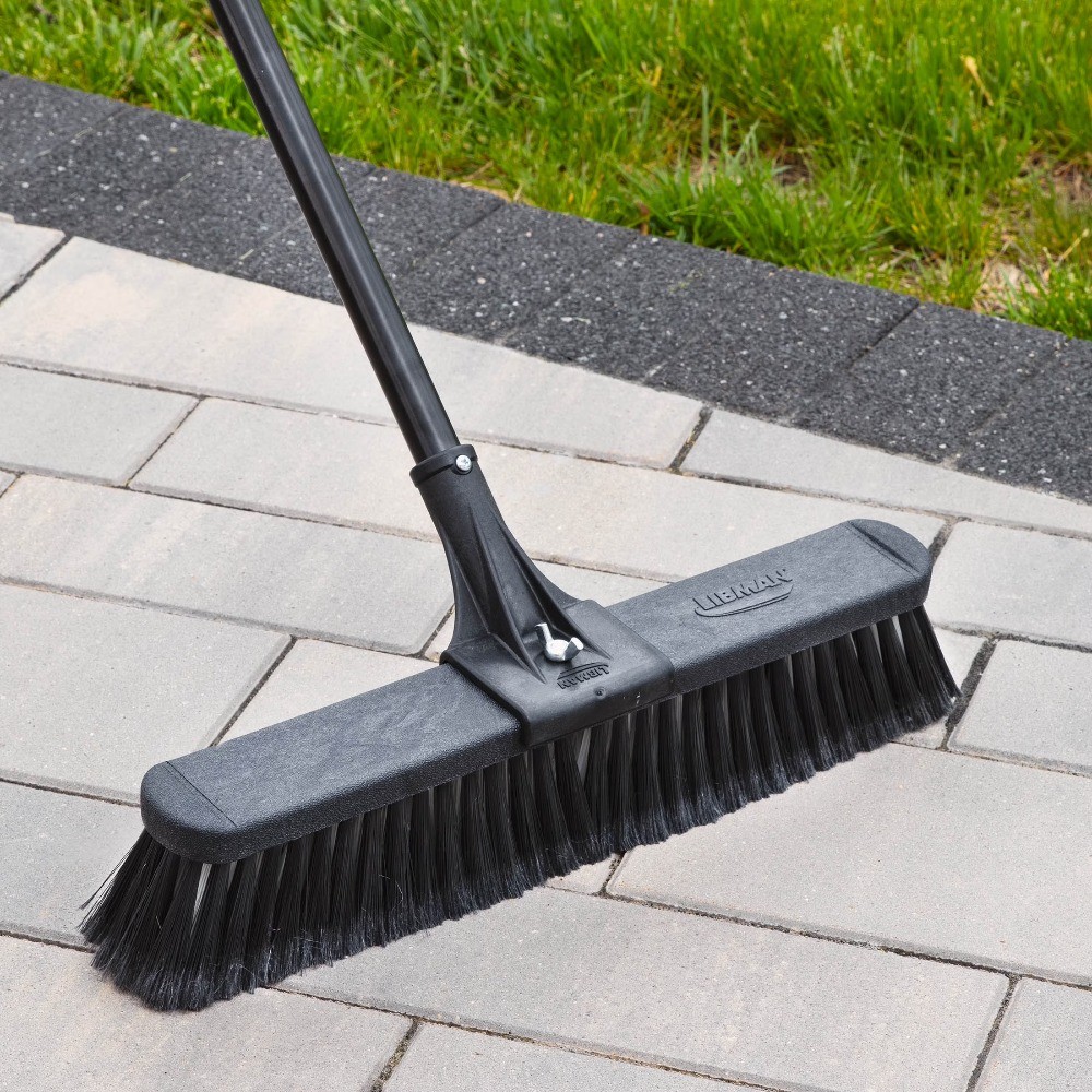 Libman 18" High Power Push Broom Multi-Surface Steel Handle