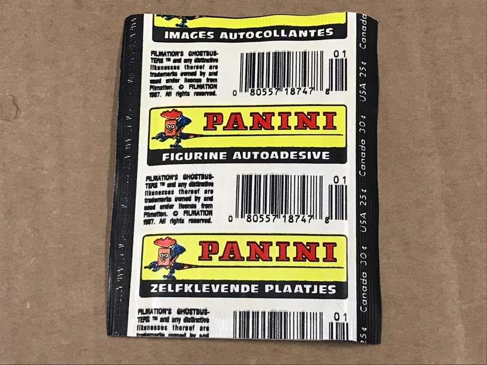 New Vintage 1987 Panini Ghostbusters Stickers Pack
