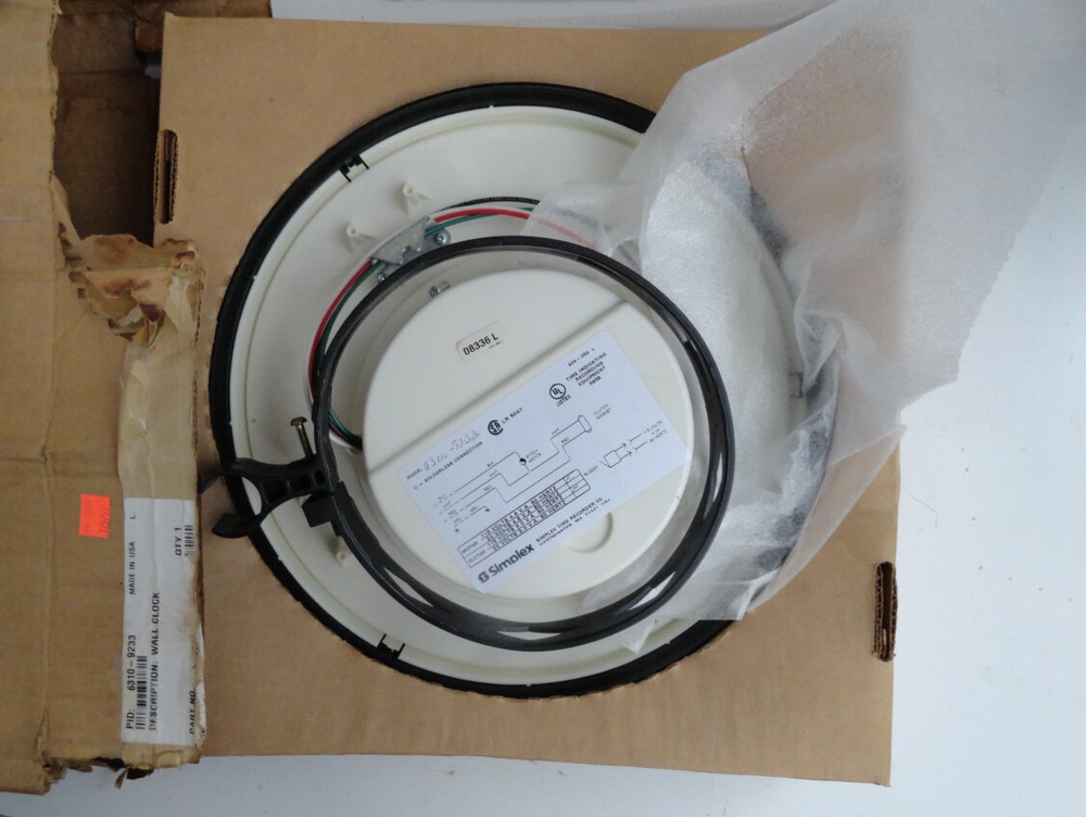 Simplex Wall Clock 6310-9233 , NEVER USED
