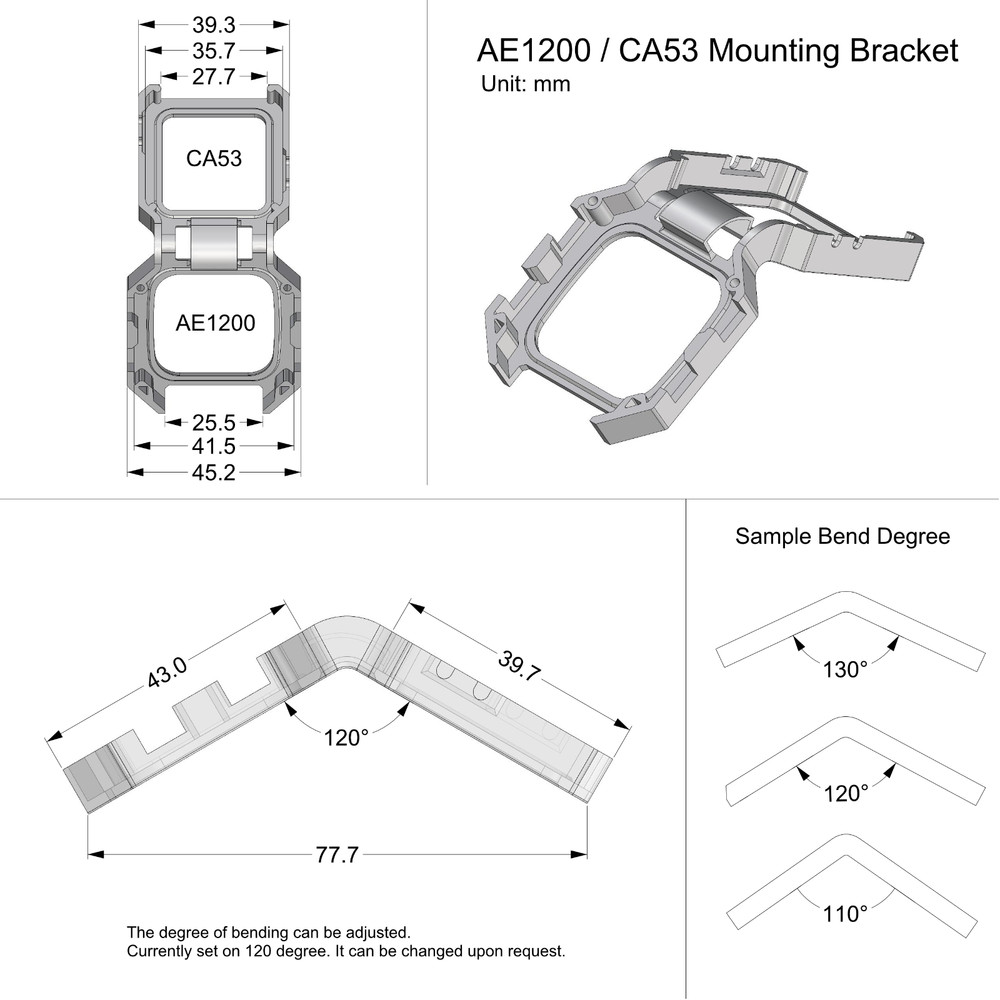 Mounting Bracket Kit For Casio AE1200 & CA53