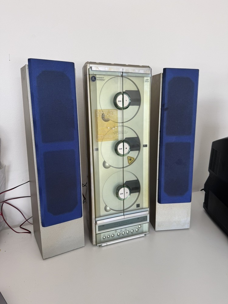 JWIN VTG 3 3-CD Stereo System – Vintage CD Player – TESTED – READ DESCRIPTION