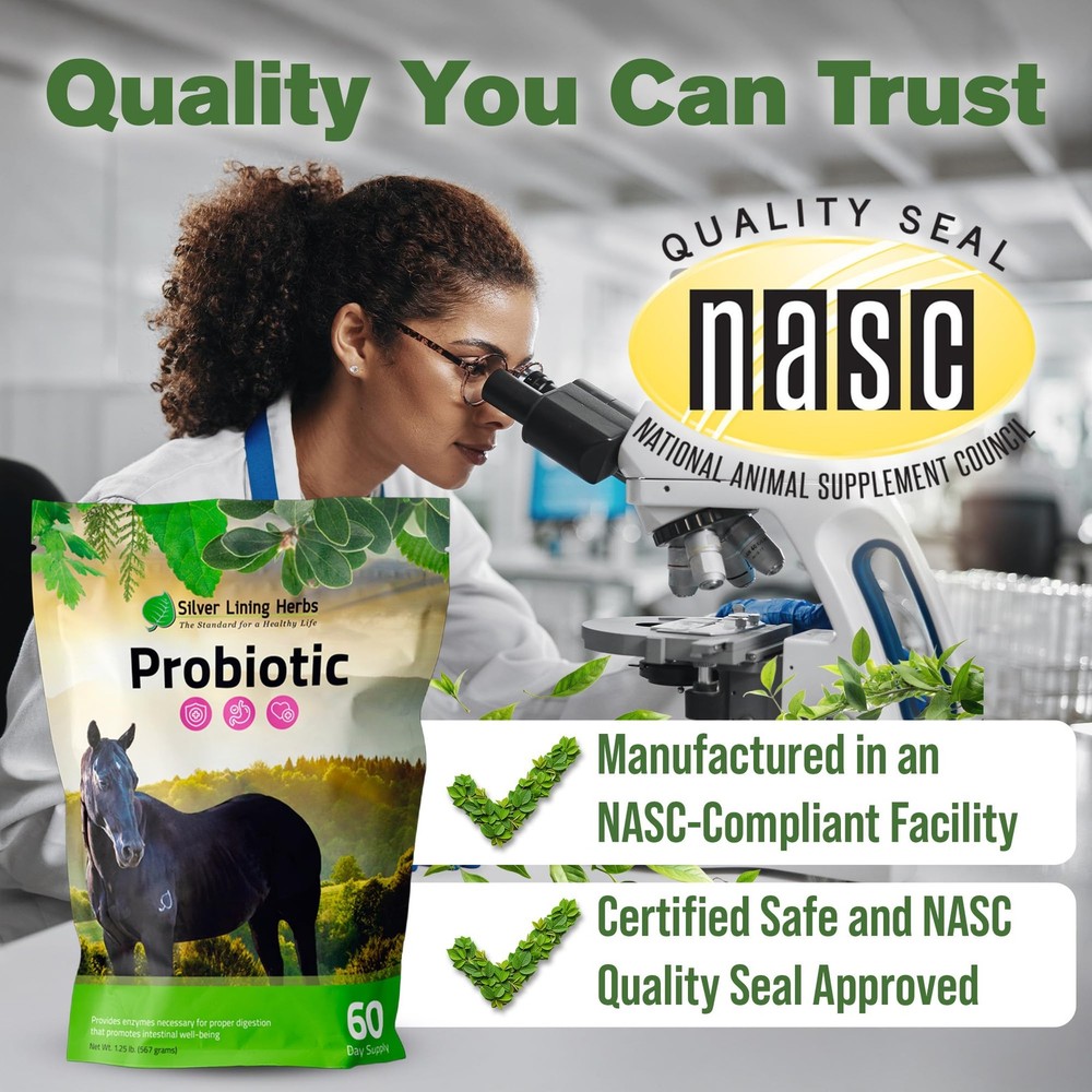 Silver Lining Herbs Horse Probiotics Digestive Supplements - Digestive Enzyme...