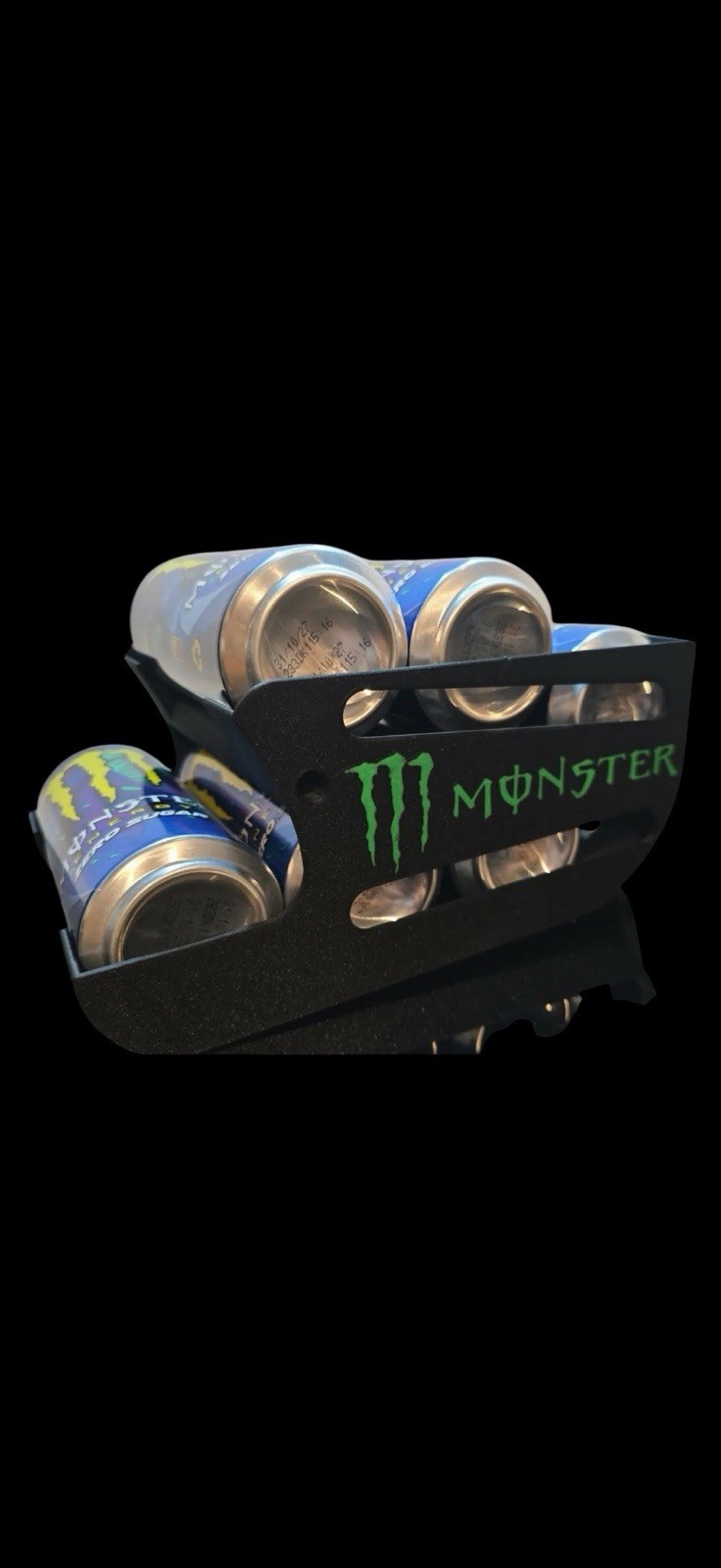 Monster Energy Drink Can Holder - 3D Printed Dispenser Rack for 6