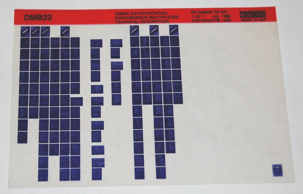 DEC DMB32 Asynchronous/Synchronous Multiplexer Technical Description, Microfiche