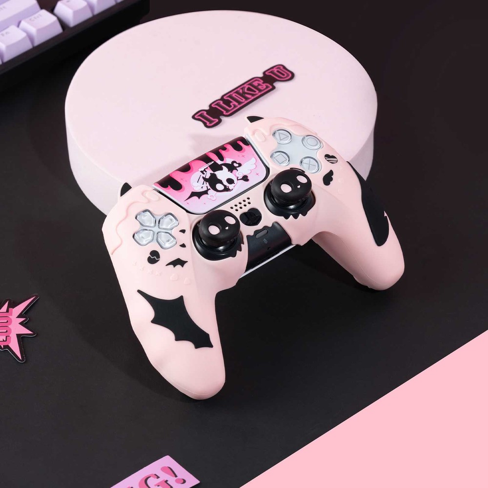 GeekShare Skull Protective Case Cover for PS5 Controller Silicone Shell Skin