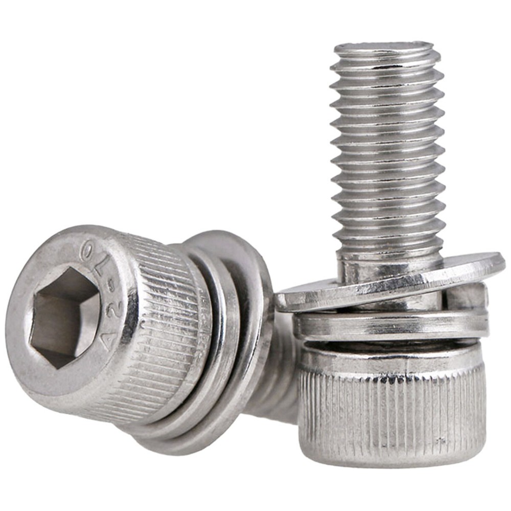 M2.5 M3 M4 M5 M6 304 Socket cap head sem screw with captive flat washer