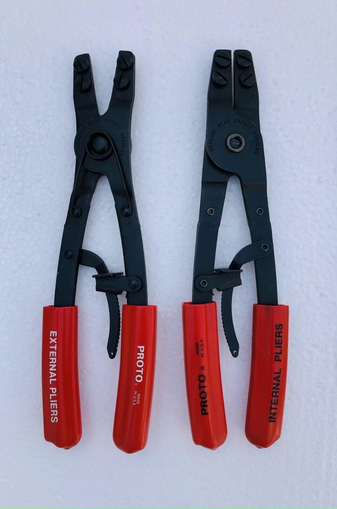 PROTO 361 INTERNAL EXTERNAL RETAINING PLIER SET WITH REPLACABLE TIPS