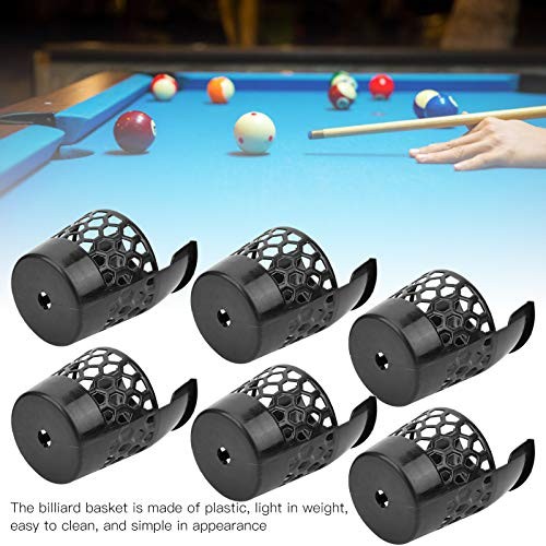 Pool Table Pockets, 6PCS Plastic Billiard Pockets, Billiards Pool Accessories