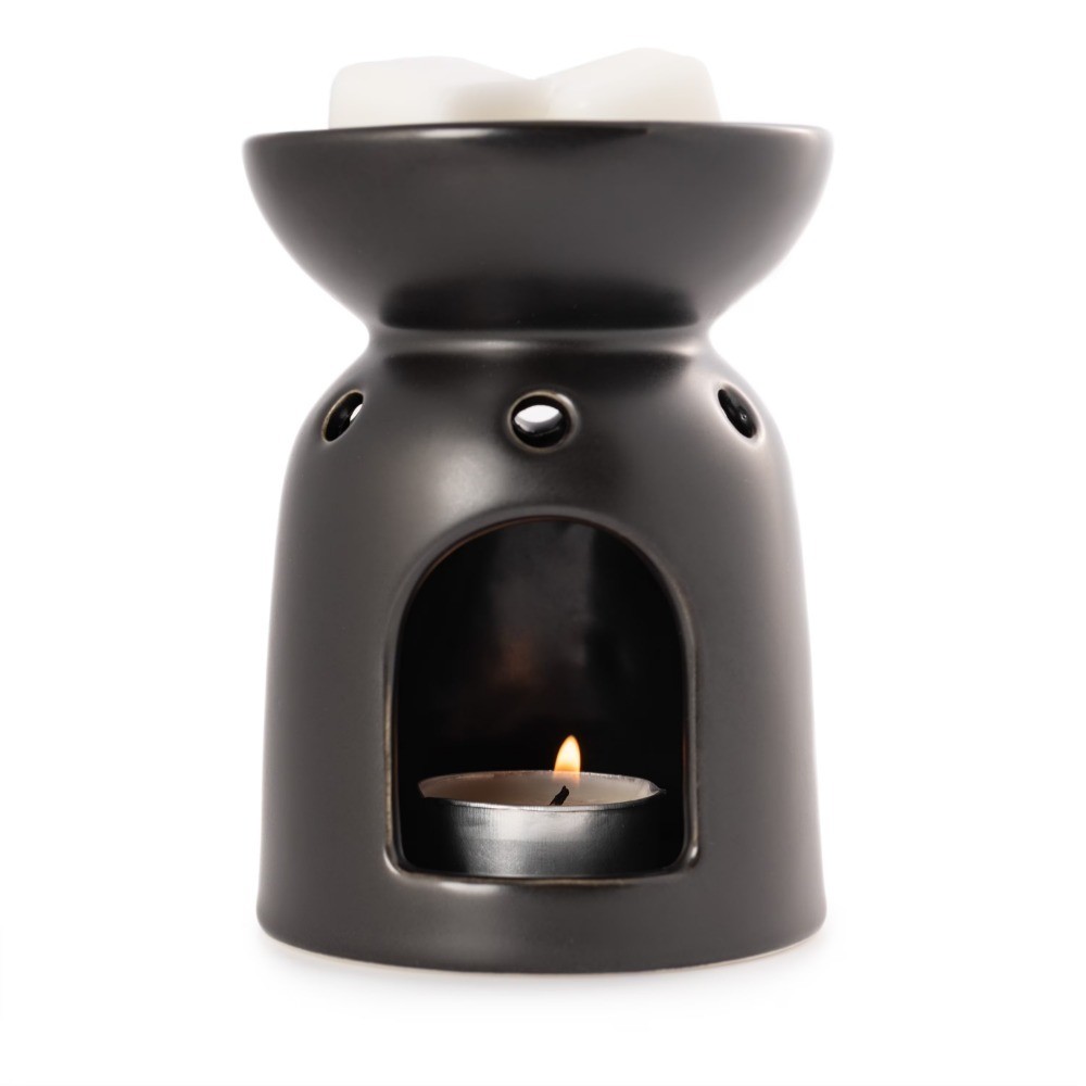 Ceramic Tealight Warmer, Black, 1 Pc