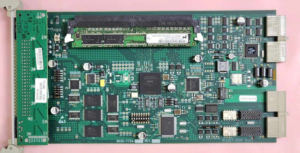 RTS Telex MCII-e Ethernet Master Controller Front & Back Card for ADAM Intercom