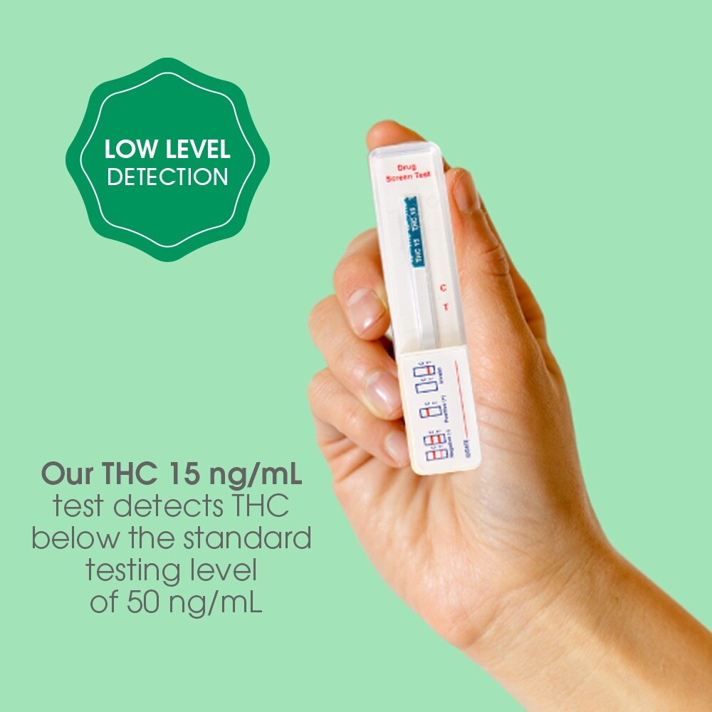 (25 Pack) Ultra Low Level THC 15 ng/mL Marijuana Cannabinoid Drug Test Kit