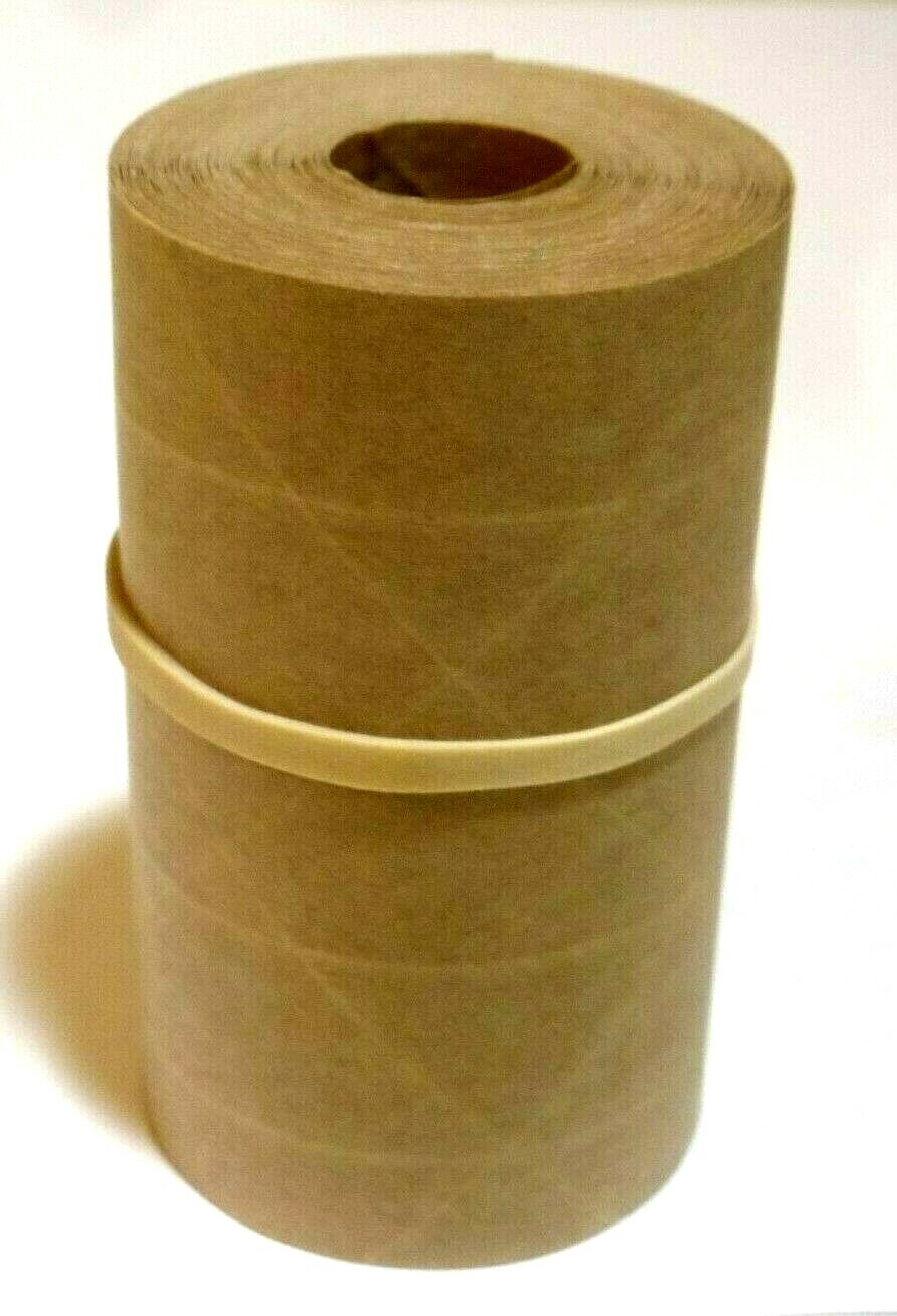 25-foot REINFORCED PAPER Tape Roll Gummed Brown Kraft Shipping Packaging Sealing