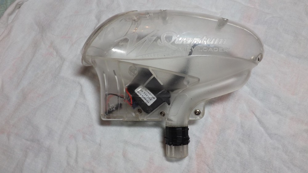 CLEAR VL VIEWLOADER QUANTUM ELECTRONIC MOTORIZED PAINTBALL LOADER HOPPER -TESTED