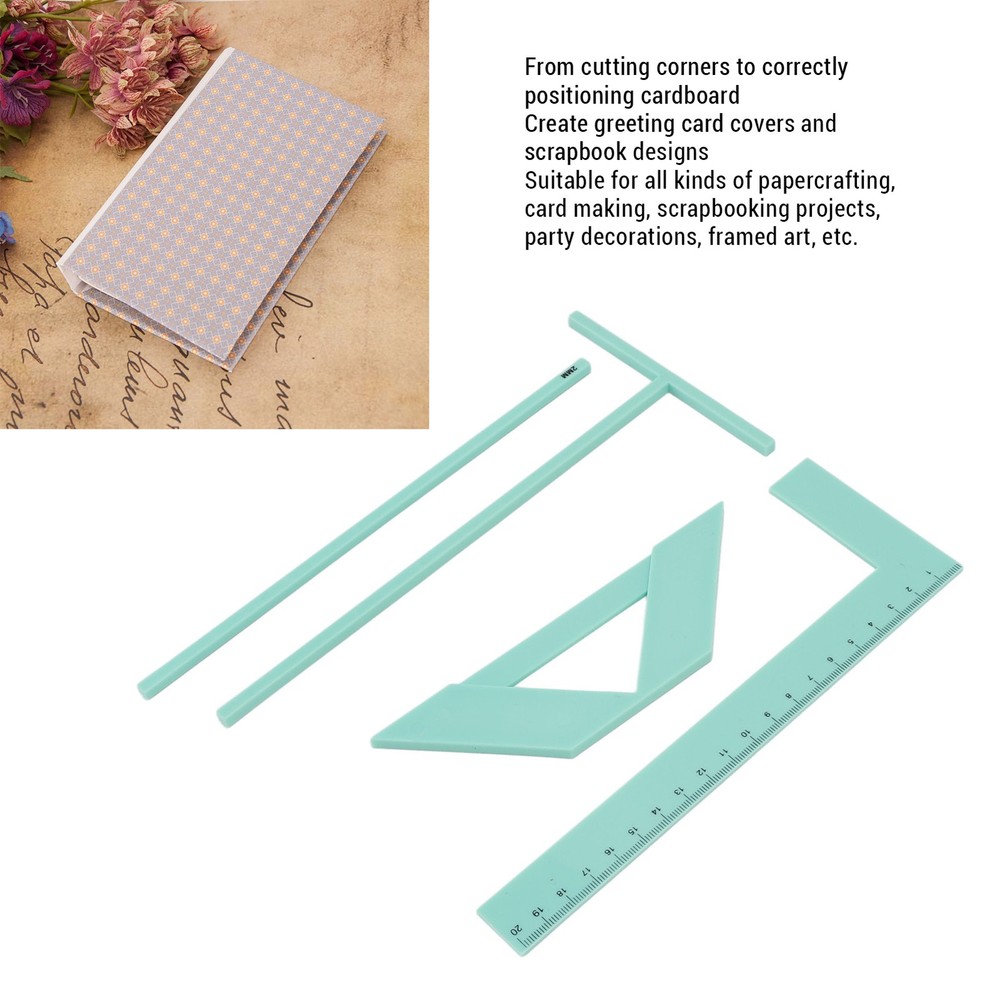 Complete Bookbinding Ruler Kit Acrylic Multifunctional Book Cover Maker Kit WT