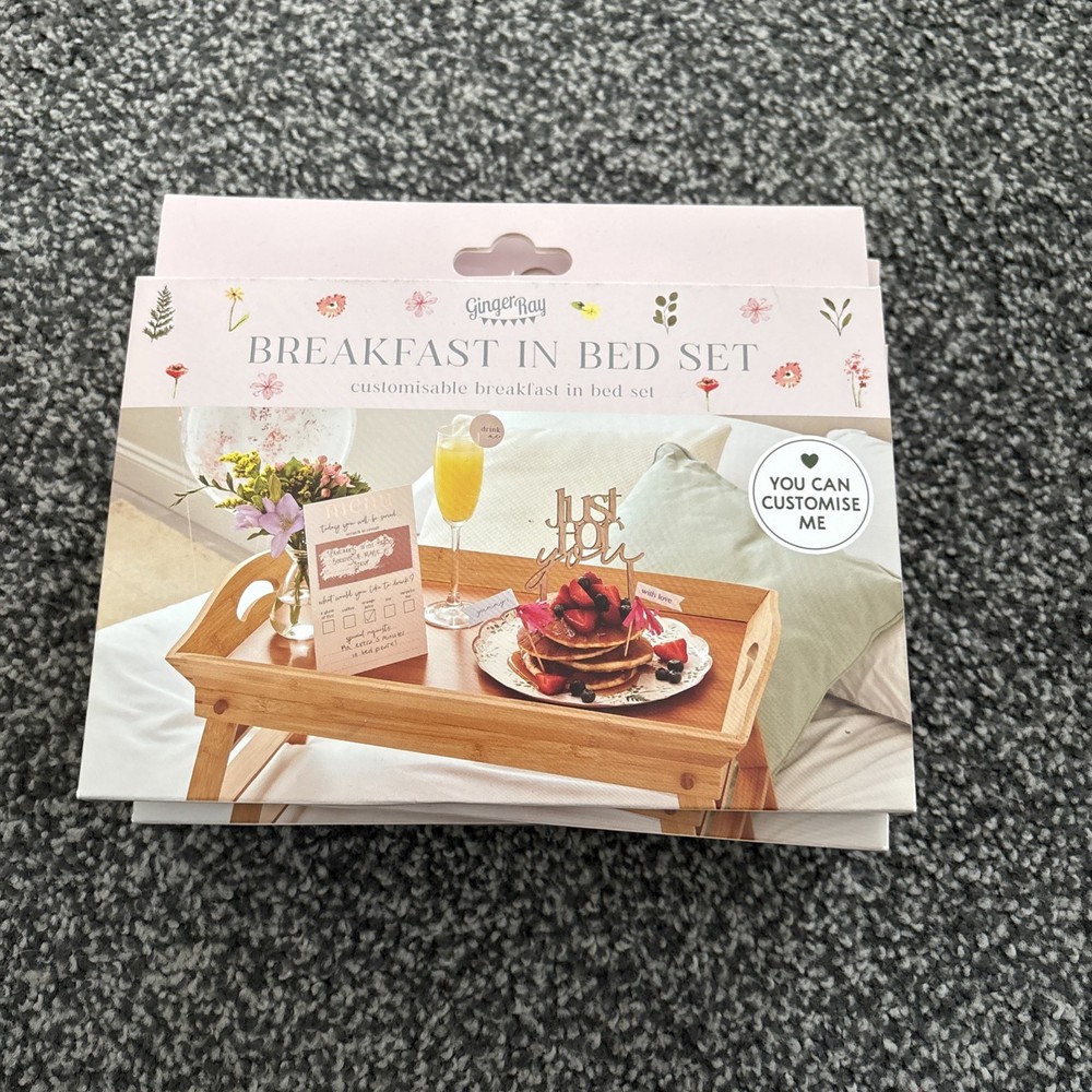 Brand New Ginger Ray Customisable Breakfast In Bed Set