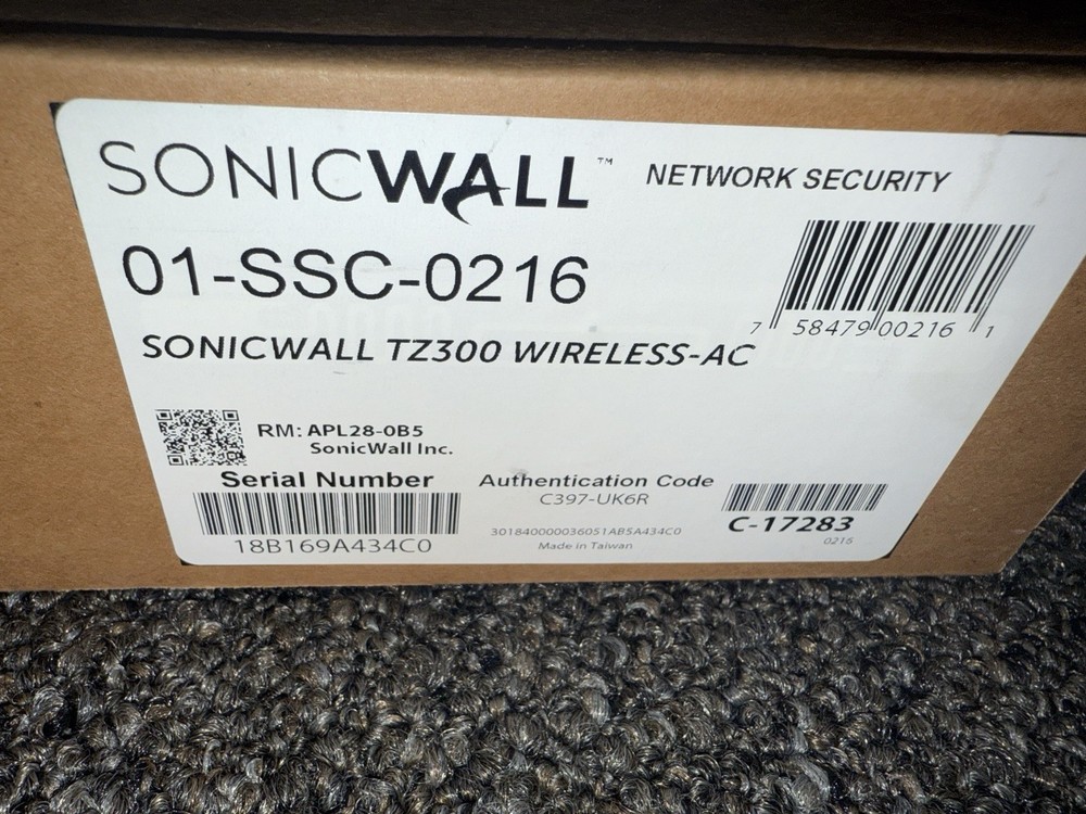 Sonicwall TZ300 Wireless AC Network Security Firewall (01-SSC-0216) - Used