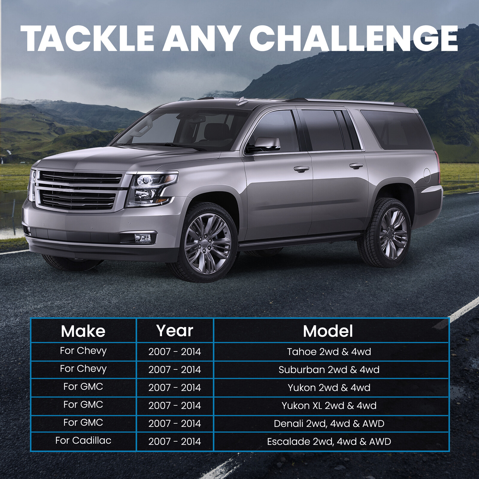 2"/4" Drop Suspension Lowering Kit For Chevy Tahoe GMC Yukon 2007-2014