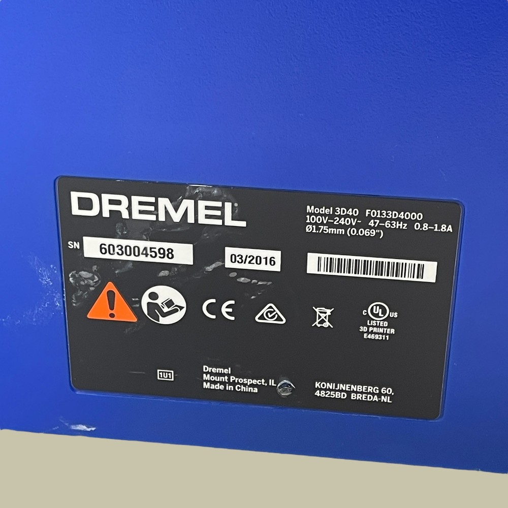 Dremel Model 3D40 3D Printer F0133D4000 #U6958