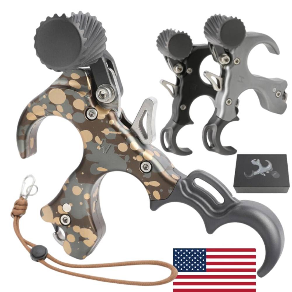 3 Finger Adjustable Thumb Release Aid Archery Accessory Compound Bow Hunting