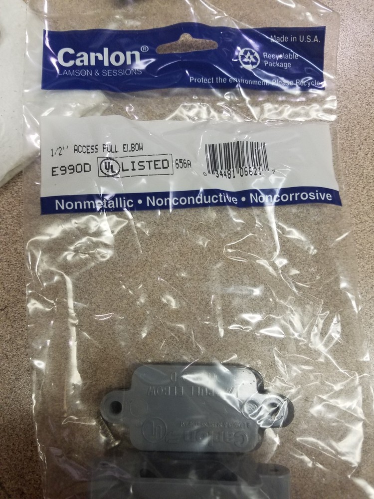 E990D CARLON 1/2" ACCESS PULLING ELBOW