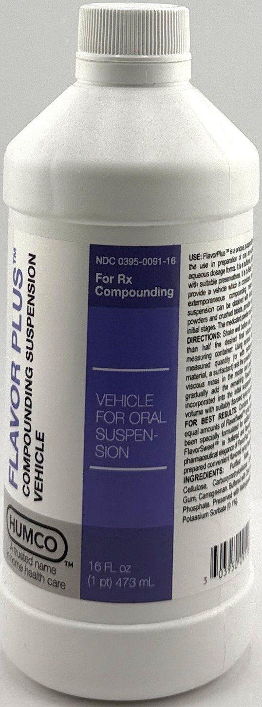 HUMCO FLAVOR PLUS COMPOUNDING SUSPENSION VEHICLE 16 OZ