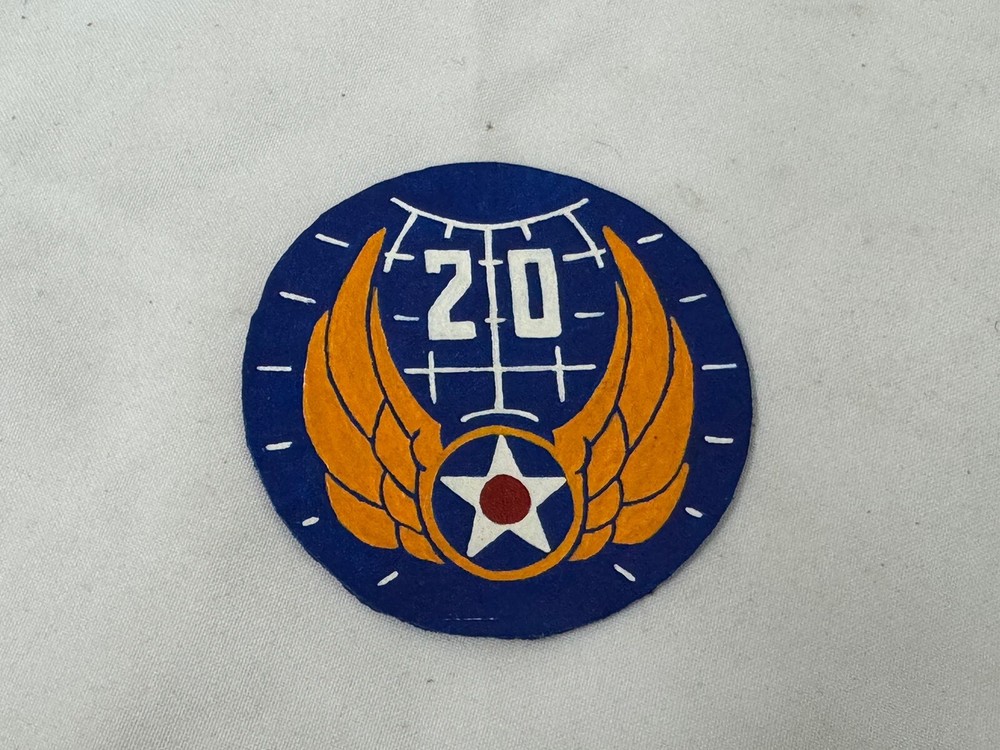 WW2 20th Air Force Painted Leather Patch