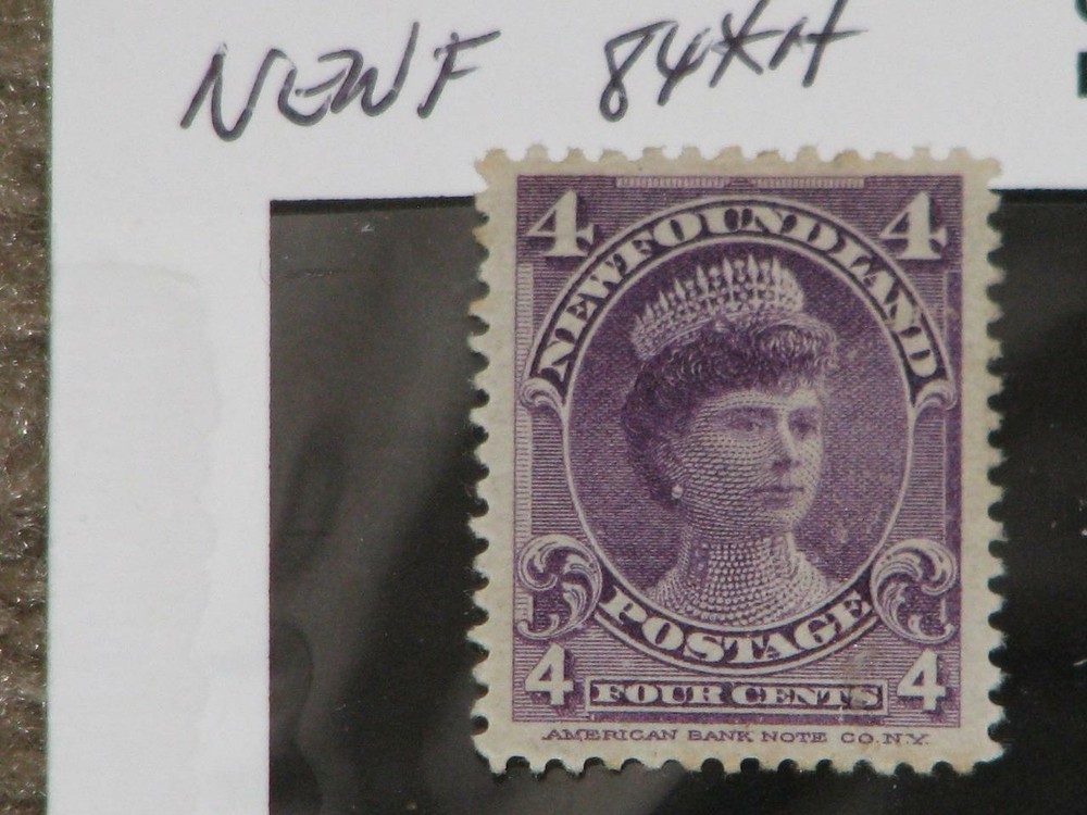 CANADA, NEWFOUNDLAND,SCOTT# 84 MINT HINGED, DIST. GUM