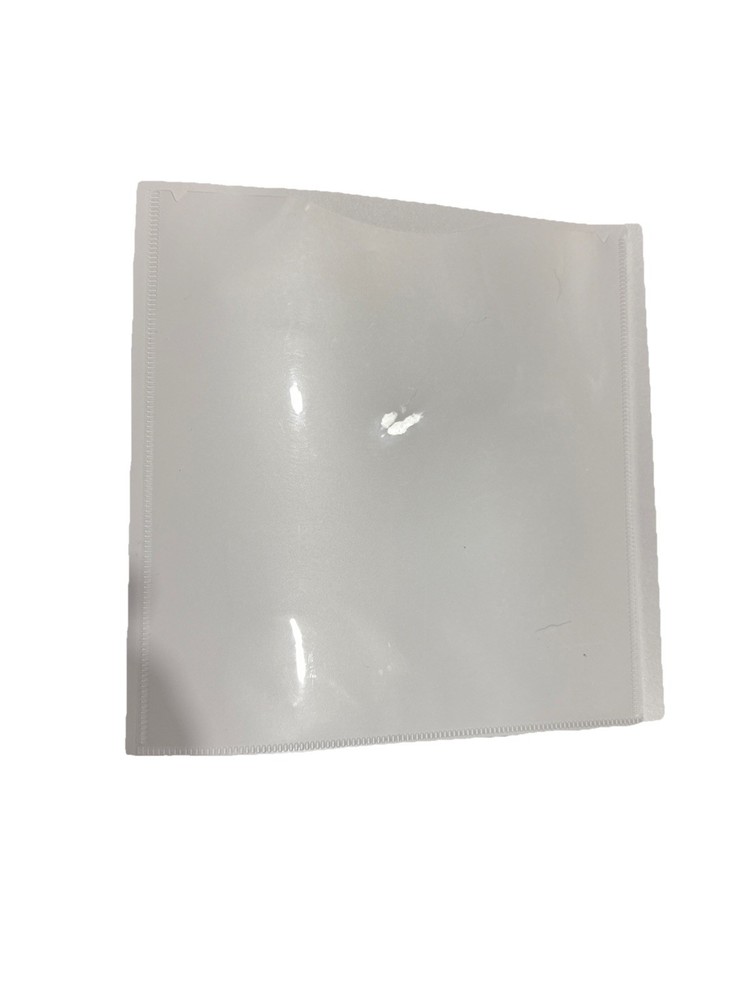 Small 3 Ring Binder 9 x 9 White with Clear Front Pouch Pocket