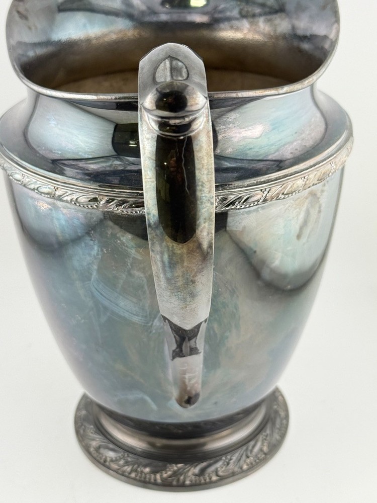 Antique WM Rogers Silverplate Pitcher Evan Dale Pattern Ornate Handle