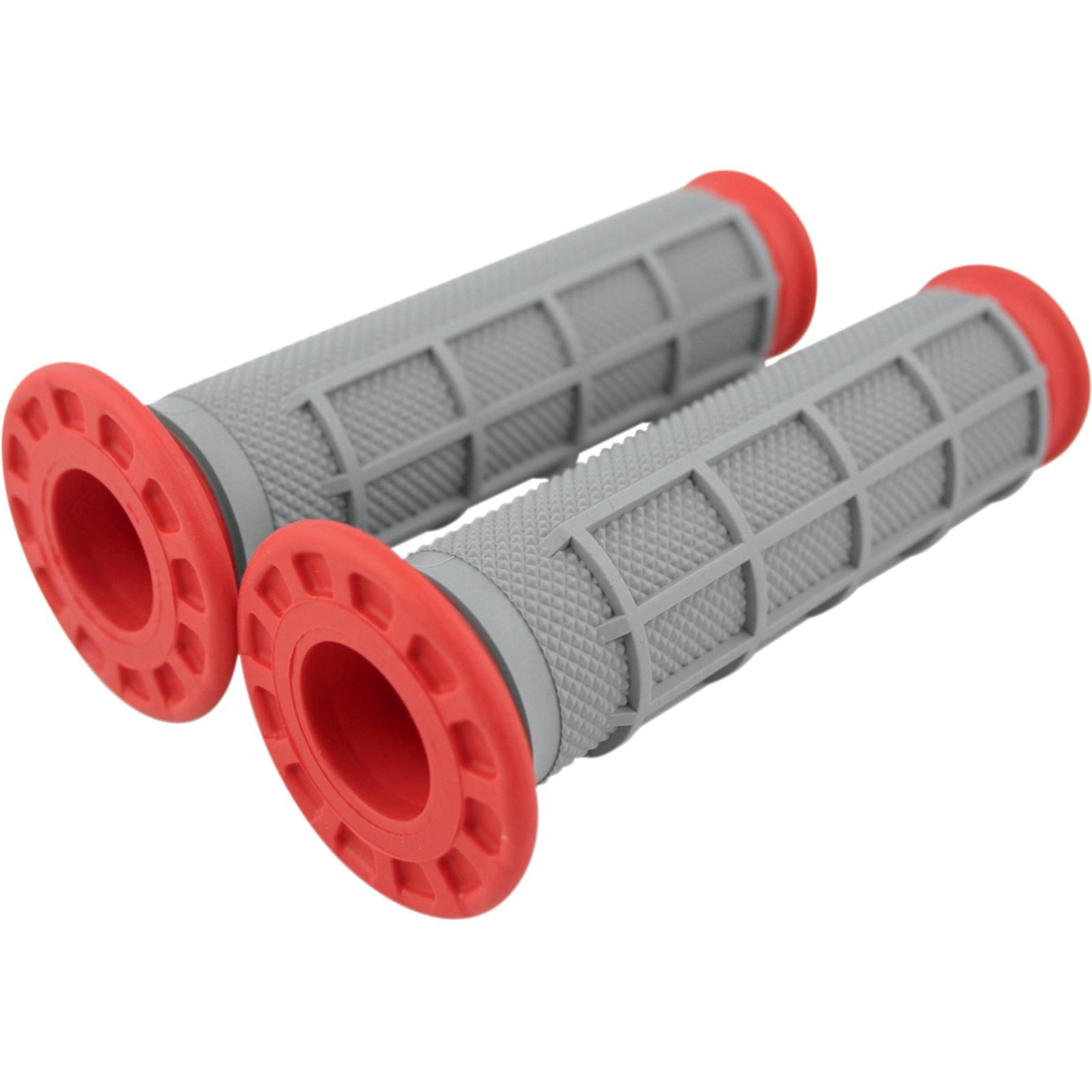 Renthal Red - Dual Compound Half Waffle ATV Grips G169