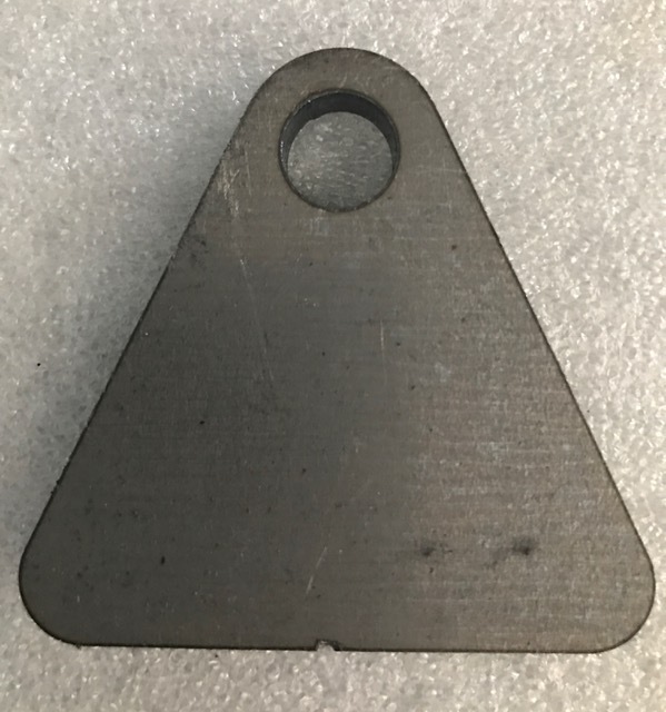 Universal 1-Hole Triangle Gusset Bracket 1/4" thick.