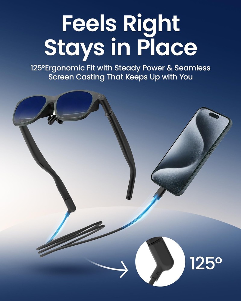 AR Smart Glasses USB-C Charging Data & Power Supply Cable, 1.2M / 3.9FT –...