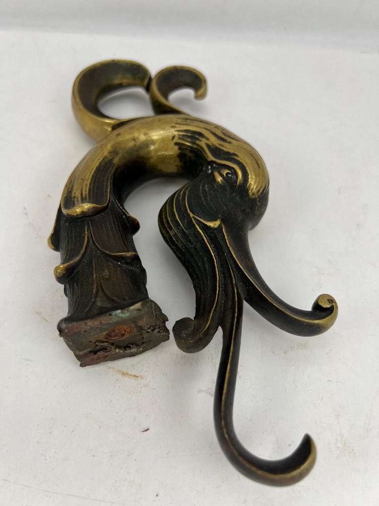 Bird Phoenix antique Gate post Finial solid cast Metal Brass 8"