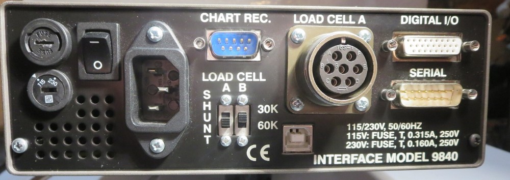 Interface 9840 calibration grade load cell indicator