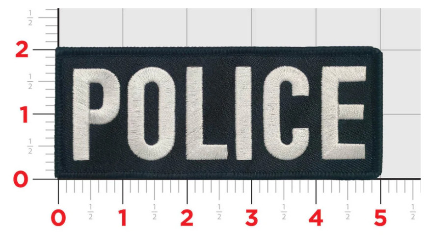 POLICE IDENTIFIER EMBROIDERED PATCH WITH HOOK & LOOP