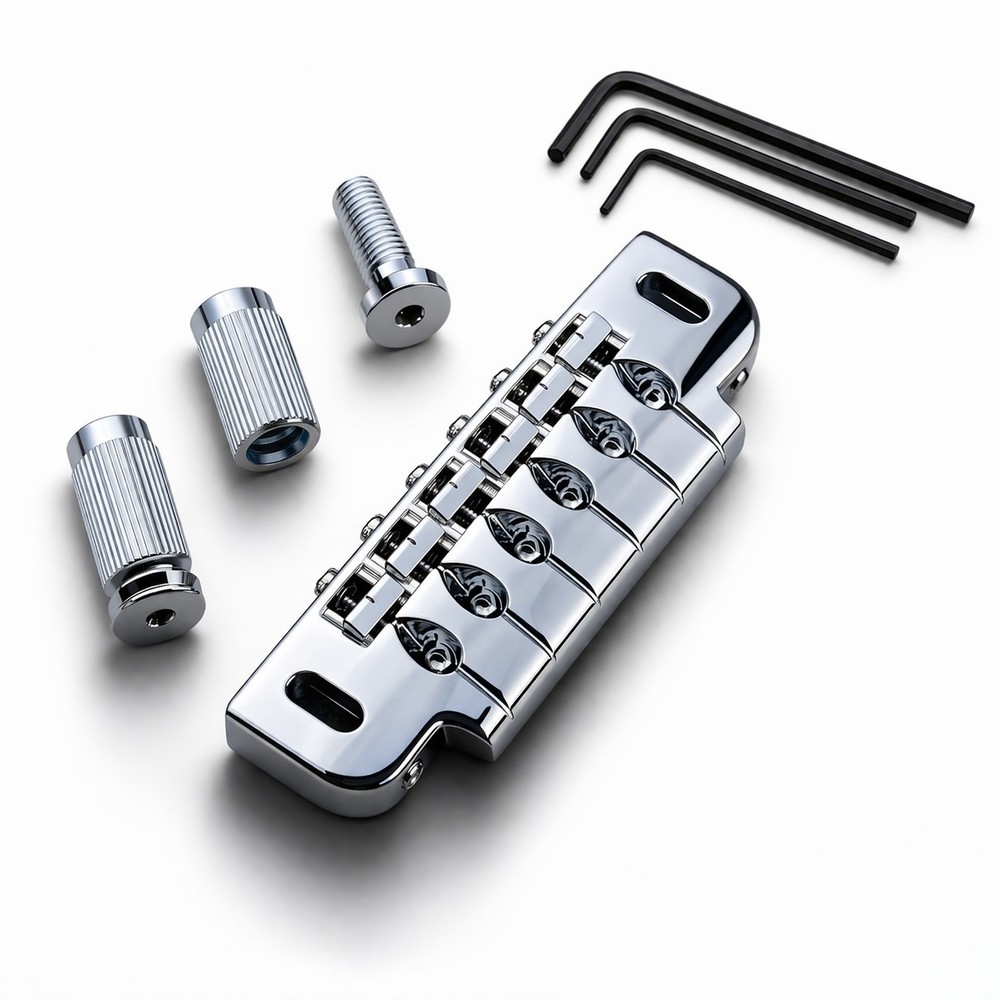Gotoh Combination Bridge/Tailpiece Chrome 510UBCX