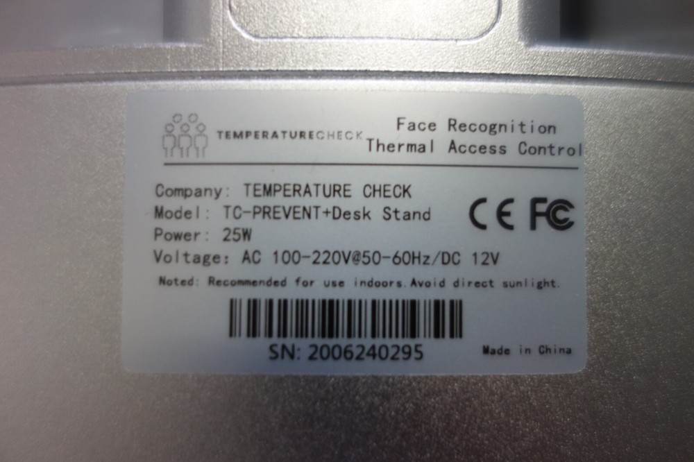 TC-Prevent Face Temperature Scanner Monitors Desktop Stand