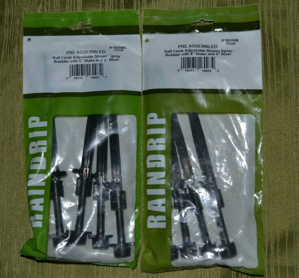 2 x 4 Pack Half Circle Adjustable Stream Spray Bubbler A16004B Drip Irrigation
