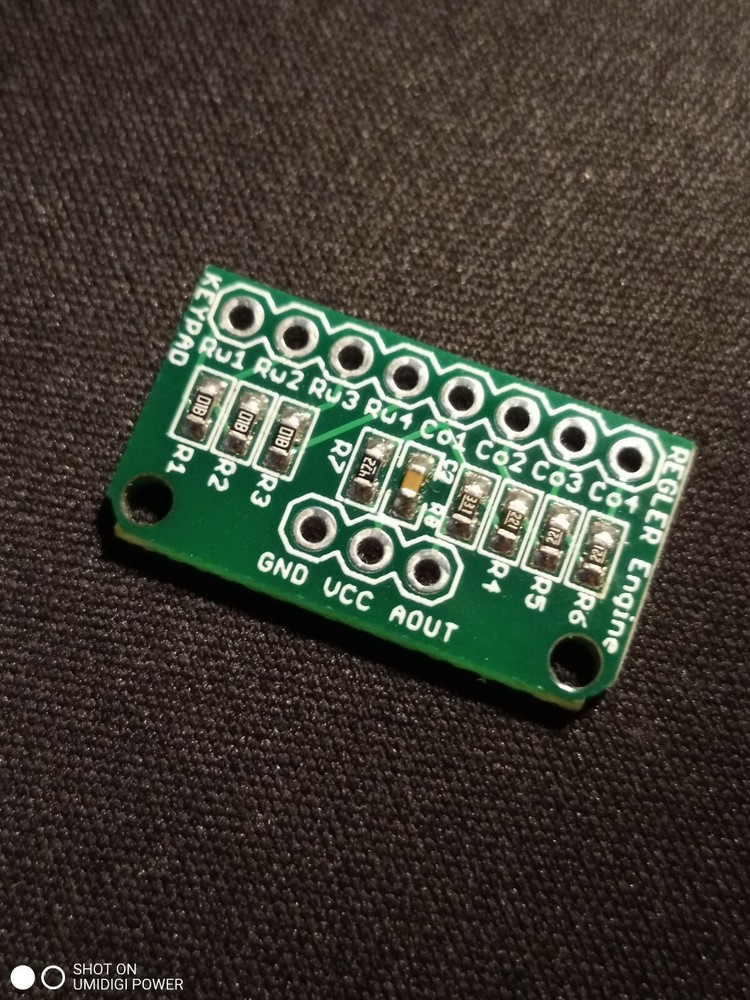 Analog OneKeyPad Interface for 4x4 Matrix Keyboard