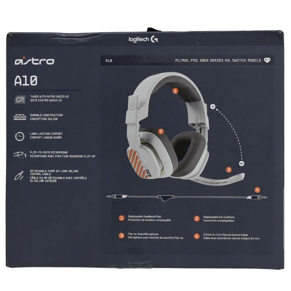 ASTRO Gaming A10 Gen 2 Wired Headset - PS5, PS4, Switch, PC/Mac - White