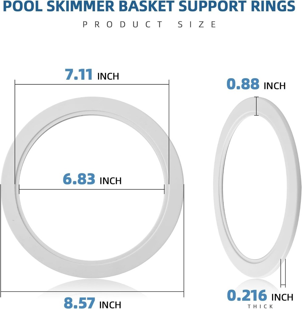 2-Pack Replacement Skimmer Basket Support Rings for Optimal Hayward Efficiency