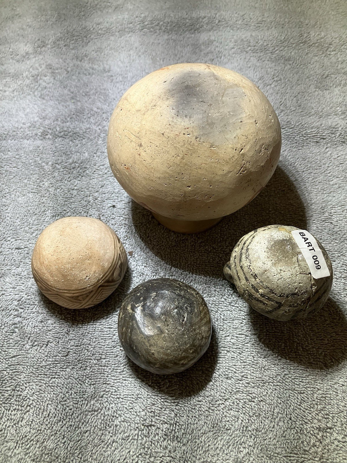 Anasazi Black On White Pottery Miniature Collection