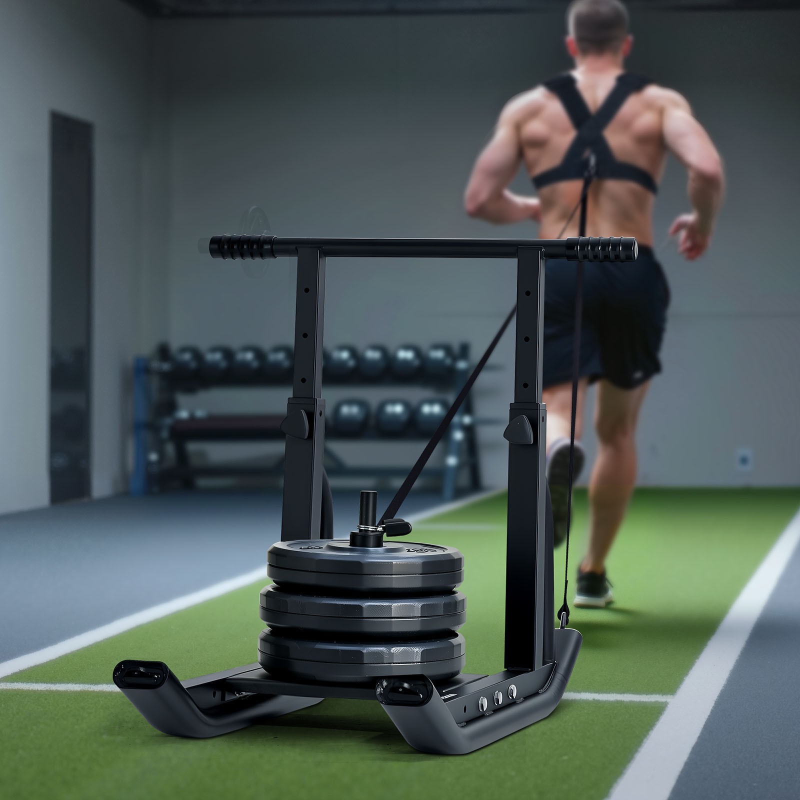VEVOR Weight Power Pull Push Sled Workout Fitness Strength Speed Training Sled